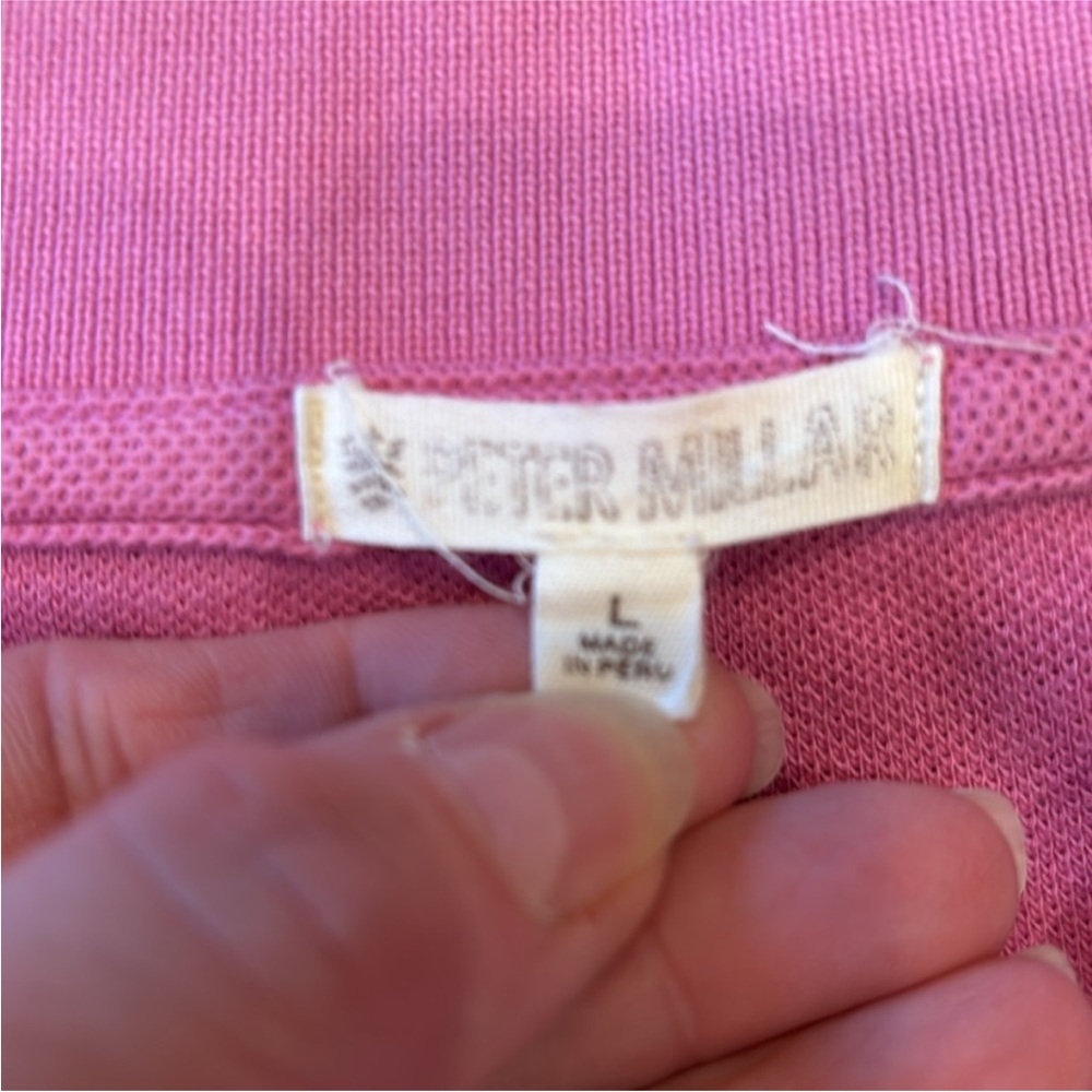 Peter Millar Mens Large Solid Periwinkle Pima Cot… - image 3